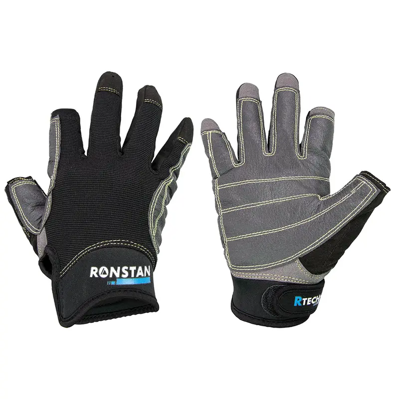 Ronstan Sticky Race Gloves – 3-Finger Style, Black, Xs Fit [Cl740Xs] 1