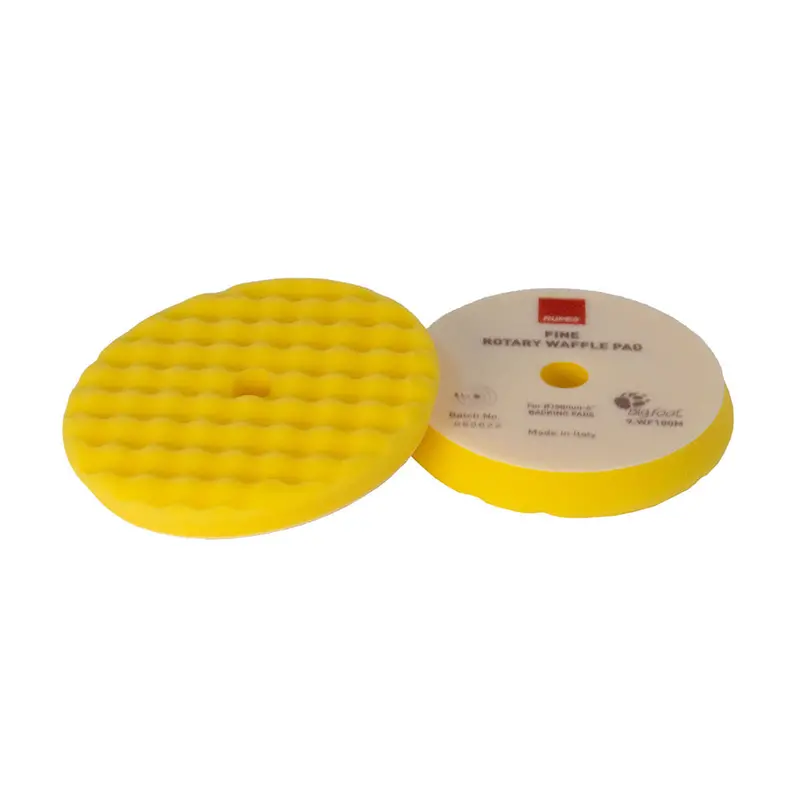 Rupes Yellow Velcro Waffle Fine Polishing Pad For Rotary Tools – 90Mm 1