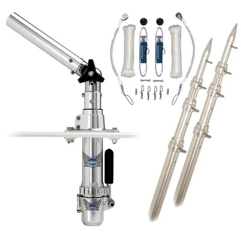 Rupp Classic Top Gun Outrigger System With 15' Poles & Single-Line Rigging Kit Featuring Klickers Clips (Rad-Tpgn-15T) 1
