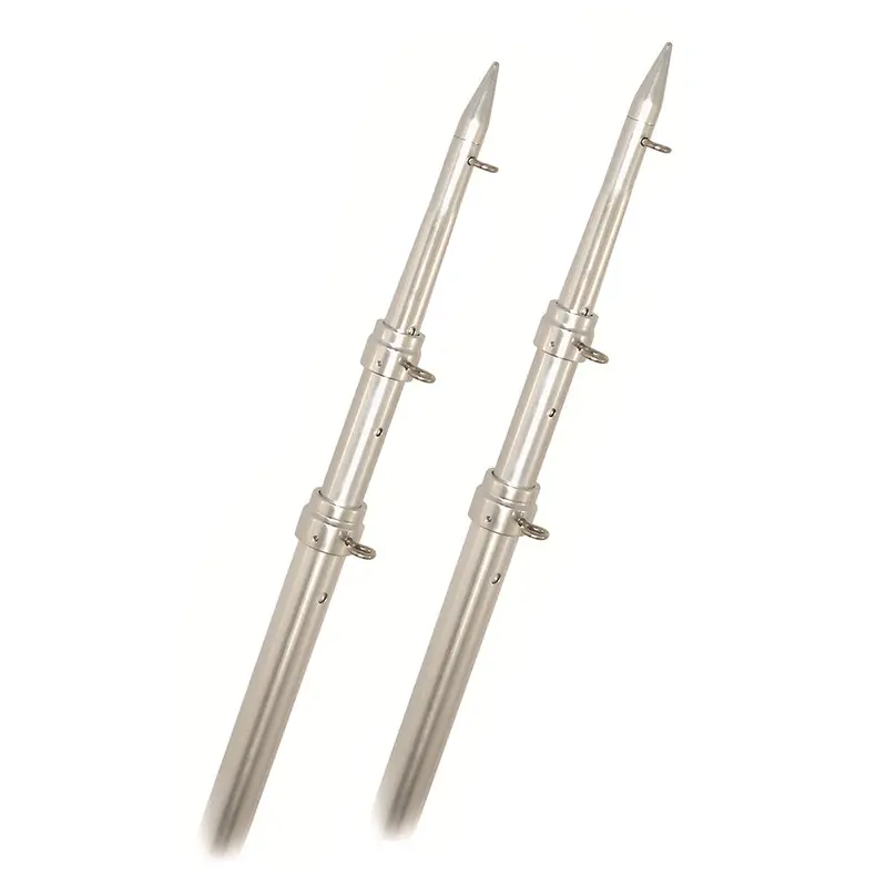Rupp Top Gun 15-Foot Telescoping Aluminum Outrigger Poles – Silver (A0-1500-Tel) 1