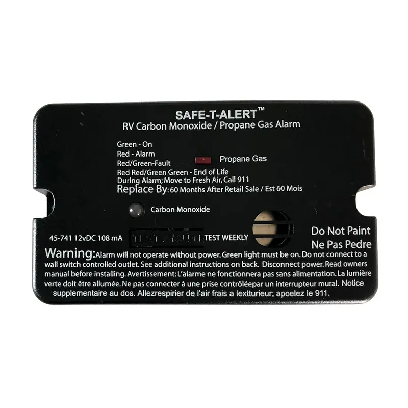 Safe-T-Alert 45-Series Surface-Mount Co/Propane Alarm – Black Housing 1