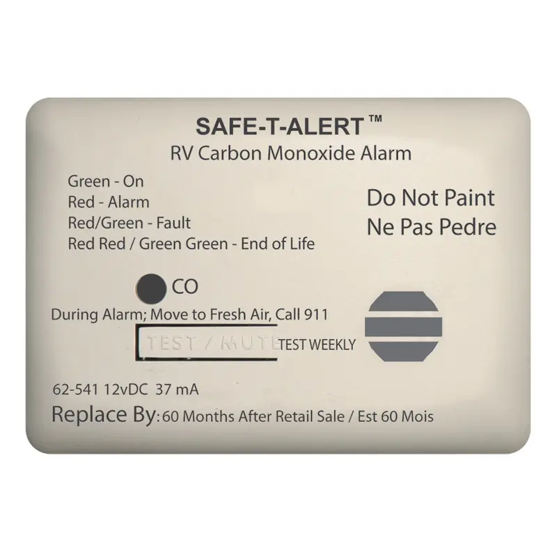 Safe-T-Alert 62-Series 12V Carbon Monoxide Detector – Rv Surface Mount, White 1