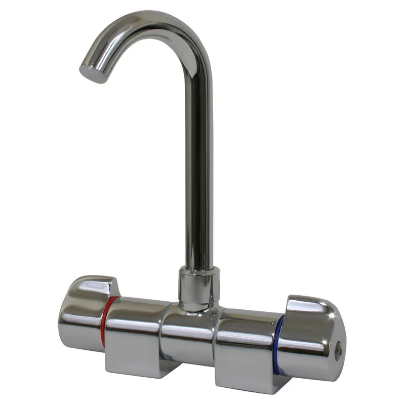 Scandvik 10474P Chrome-Finished Folding Spout Kitchen Mixer 1