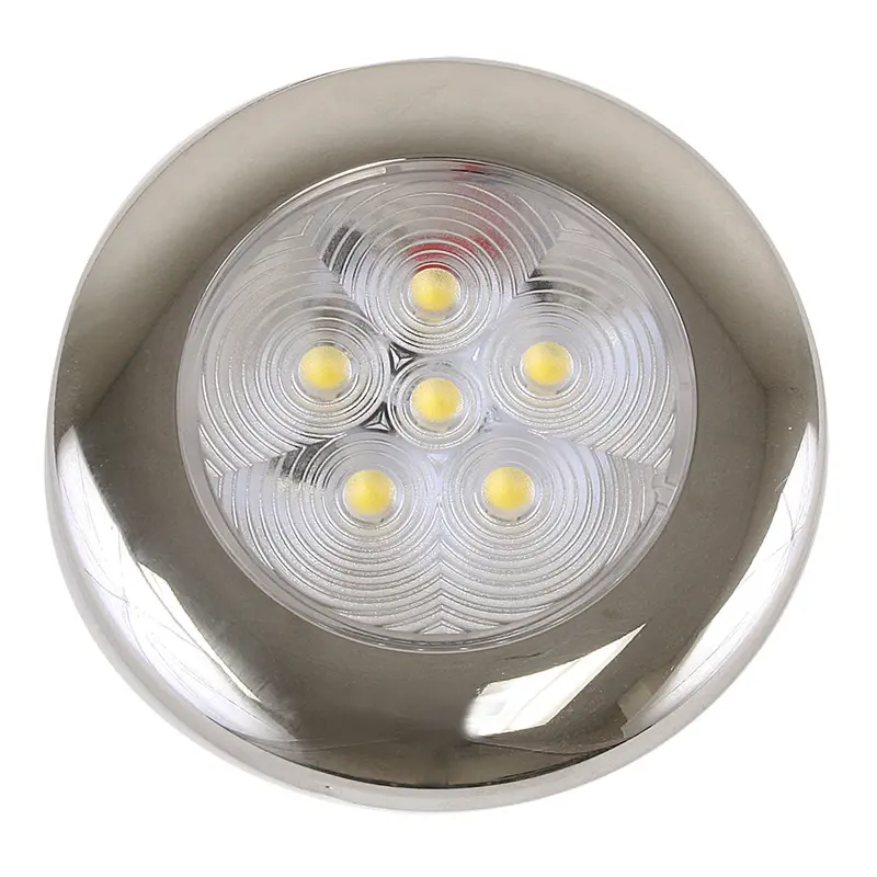 Scandvik B3 Surface-Mount Downlight – Cool White, Ip67 Stainless Steel Trim, 12/24V [41320P] 1