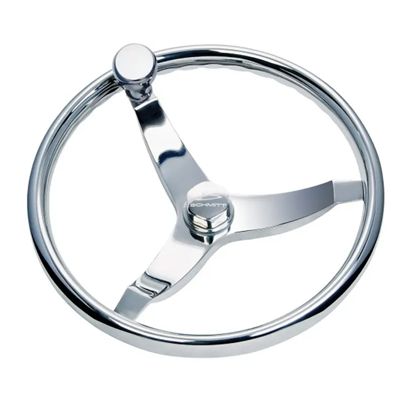 Schmitt Vision Elite 15.5-Inch Stainless Steel Steering Wheel – Premium Marine Design [7161521Fgk-R] 1