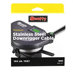 Scotty 400-Foot High-Strength Stainless Steel Downrigger Cable (Model 2402K) 1