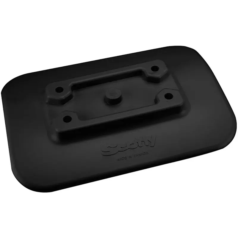 Scotty Glue-On Mount Pad For Inflatable Boats – Black, Adhesive-Backed 1