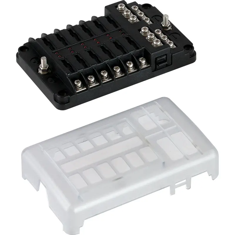 Sea-Dog 12-Circuit Led Indicator Fuse Block With Negative Bus Bar 1