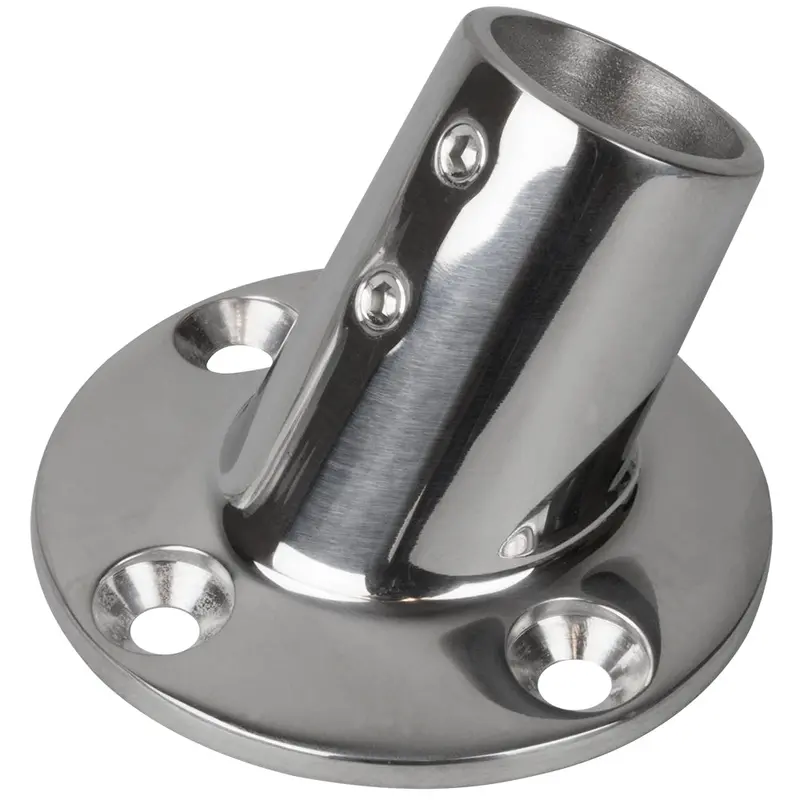 Sea-Dog 2-3/4" Round Rail Base Fitting – 316 Stainless Steel, 1" Od Mounting Hub (280601-1) 1