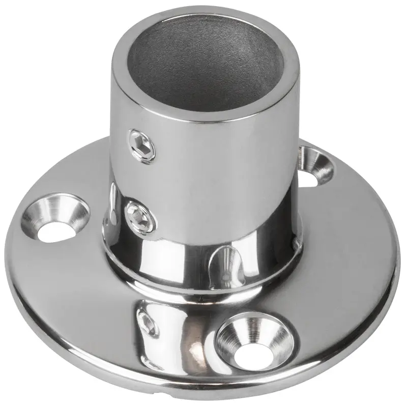 Sea-Dog 2-3/4" Round Rail Base Fitting – 90° Angle, 316 Stainless Steel, 1" Od (280901-1) 1