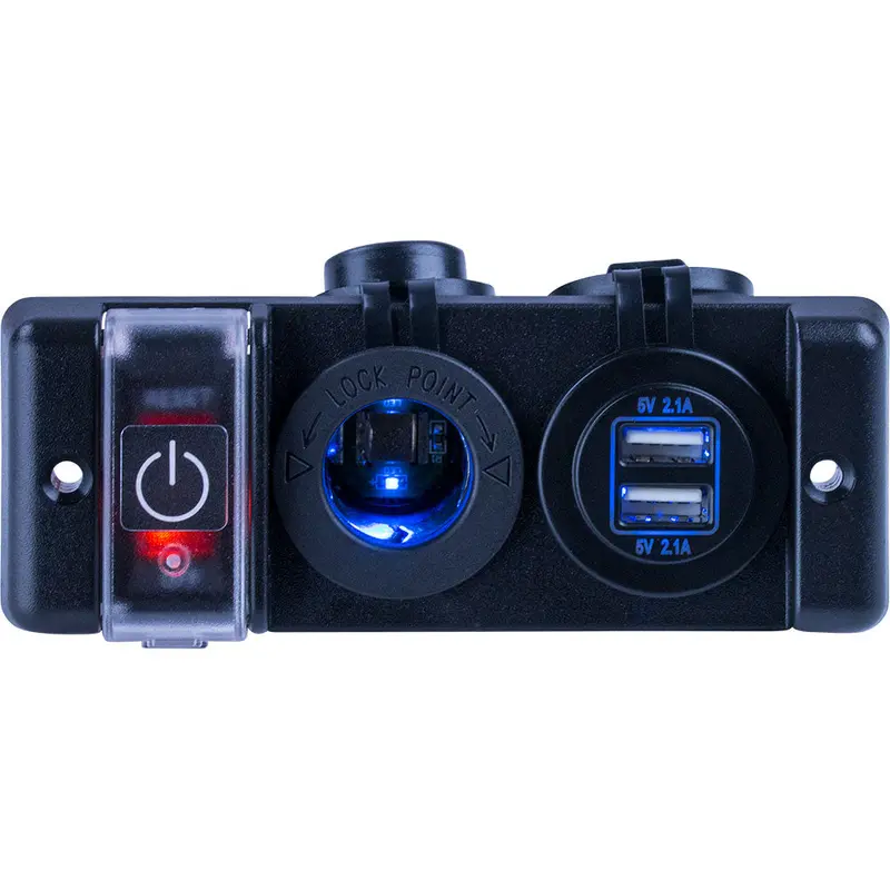 Sea-Dog 426506-1 Dual Usb Power Socket Panel With Integrated Circuit Breaker 1