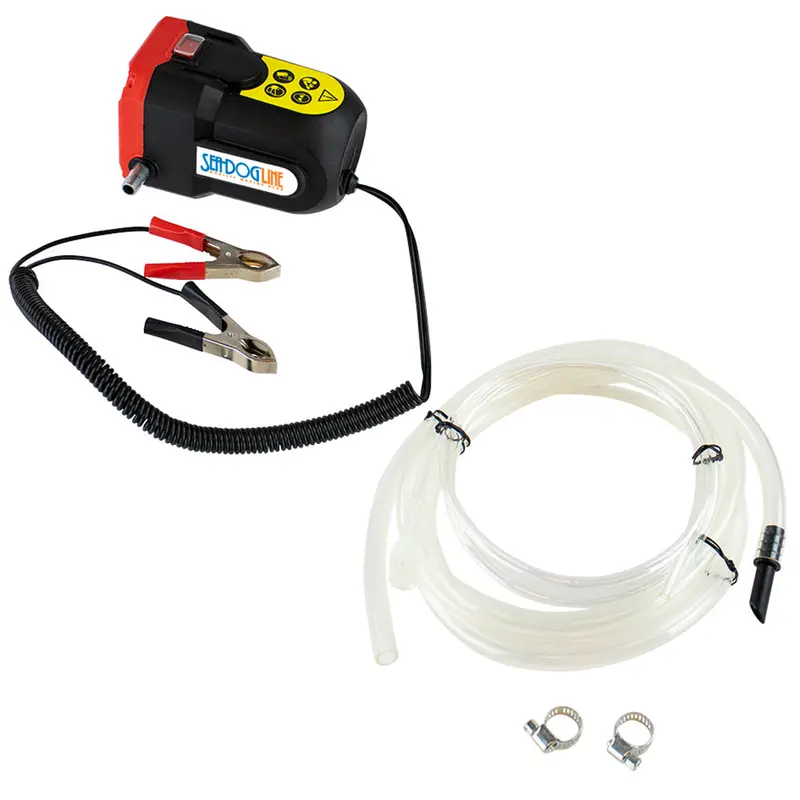 Sea-Dog 501072-3 12V Oil Change Pump With Battery Clips 1
