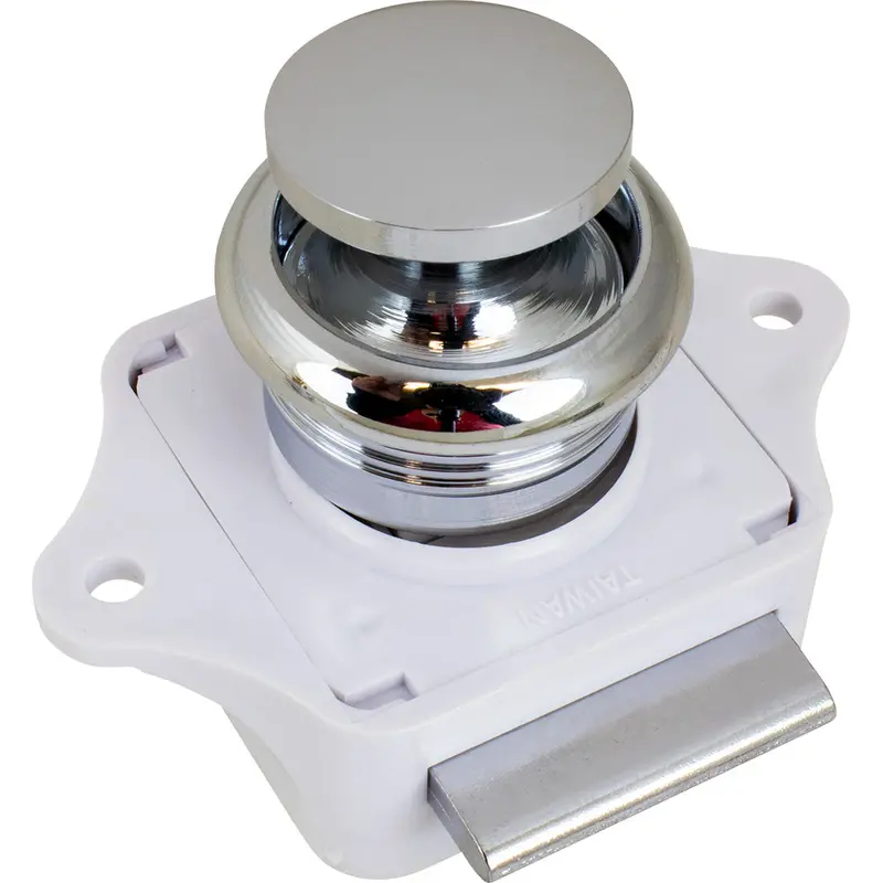 Sea-Dog Chrome-Plated Brass Push-Button Rim Latch [224300-1] 1