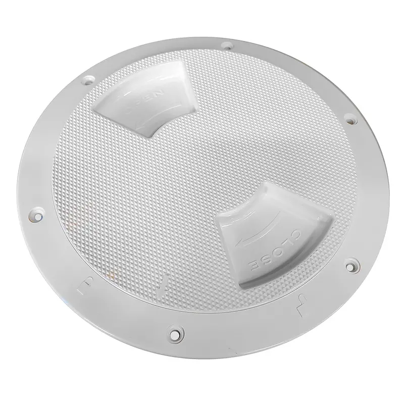 Sea-Dog Quarter-Turn Deck Plate With Internal Collar – Textured White Finish, 6" Diameter [336362-1] 1