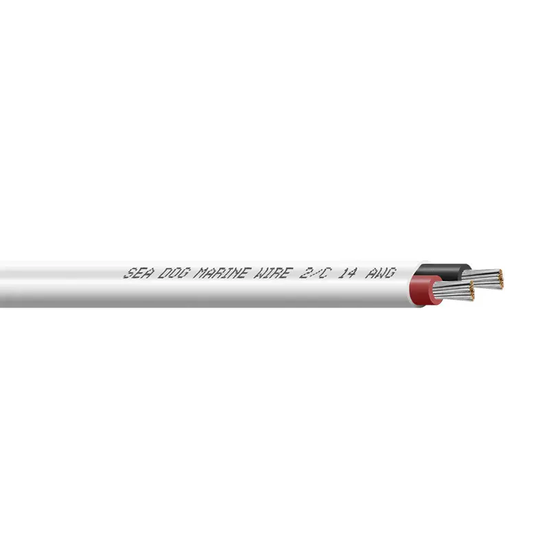 Sea-Dog Red/Black 14/2 Awg Flat Duplex Wire – 1000-Foot Spool [8014209] 1
