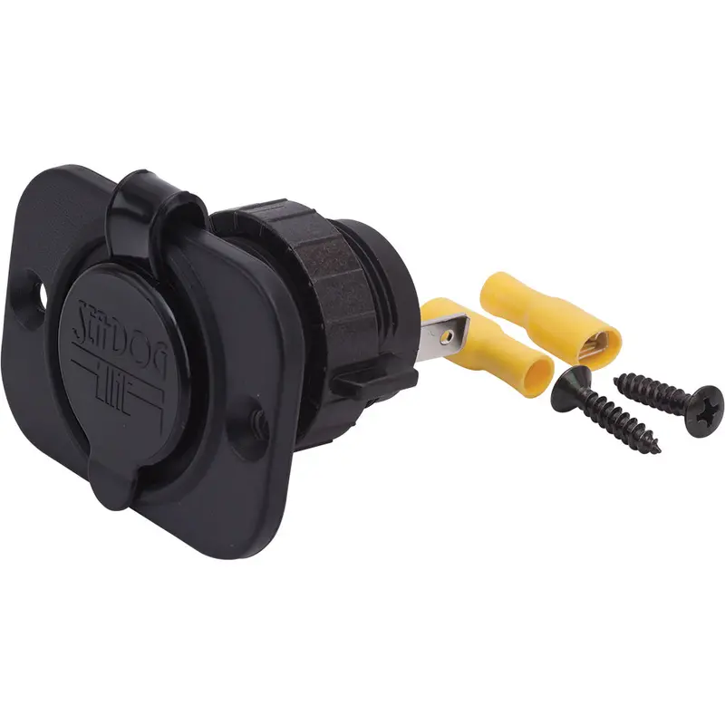 Sea-Dog Round 12V Power Socket – Stainless Steel Marine Electrical Outlet (Model 426120-1) 1