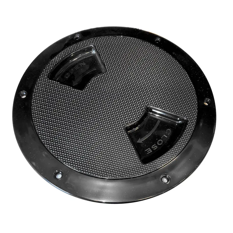 Sea-Dog Textured Black Quarter-Turn Deck Plate – 5-Inch 1