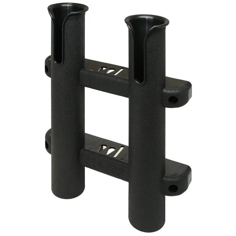 Sea-Dog Two-Rod Black Side-Mount Storage Rack For Boats 1