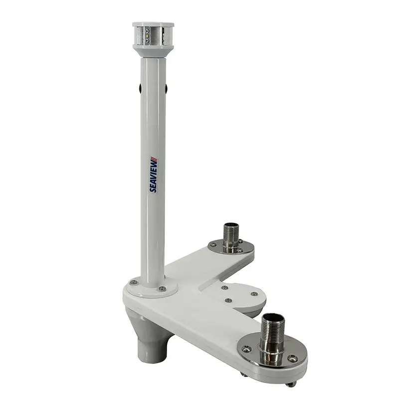 Seaview Triple-Mount Adapter With C5-Certified Led Light And 12" Threaded Post (1"–14 Tpi) — Gps-Ready (Pmu2Aled12C5) 1
