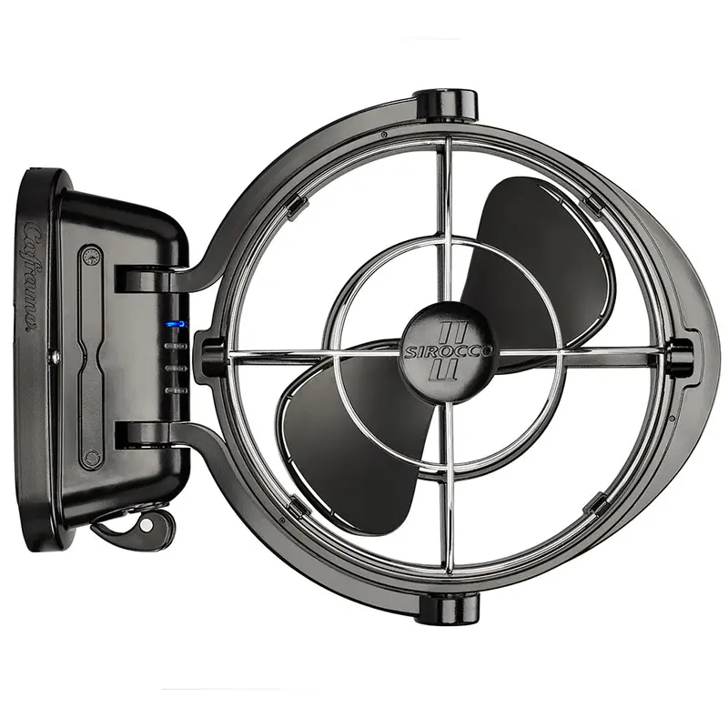 Seekr Caframo Sirocco Ii Black 7-Inch 3-Speed Gimbal Mount Fan, 12–24V Dc [7010Cabbx] 1