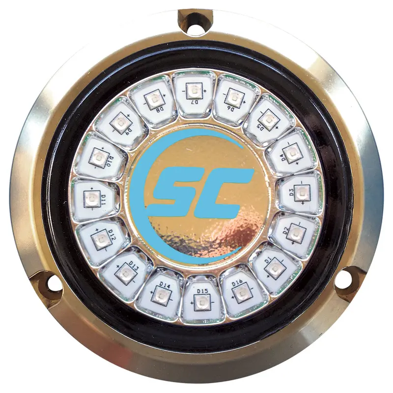 Shadow-Caster Scr-16-Bb-Bz-10 Bimini Blue Underwater Light – 16-Led Bronze-Mounted Fixture [Scr-16-Bb-Bz-10] 1