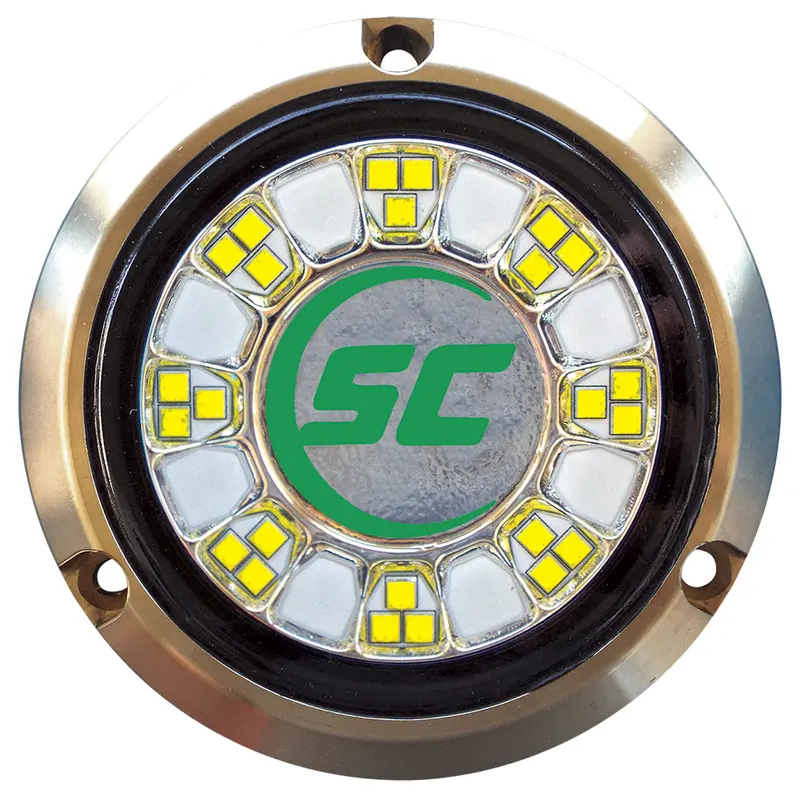 Shadow-Caster Scr-24 Bronze Underwater Led Light – 24 Leds, Aqua Green, 12V Marine Grade 1