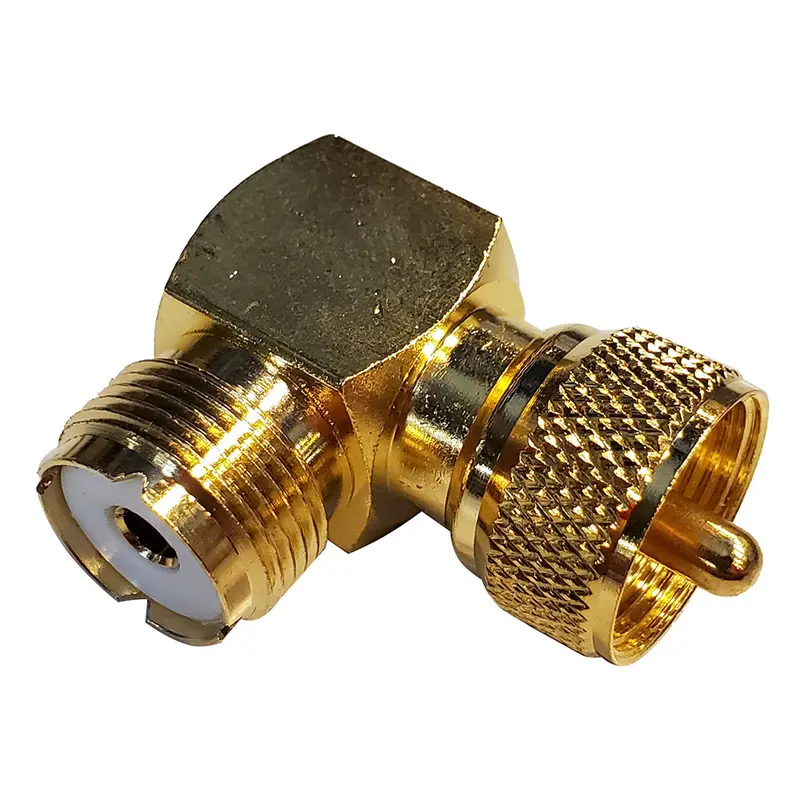Shakespeare Right-Angle Rf Adapter – Pl-259 To So-239 Coaxial Connector [Ra-259-239-G] 1