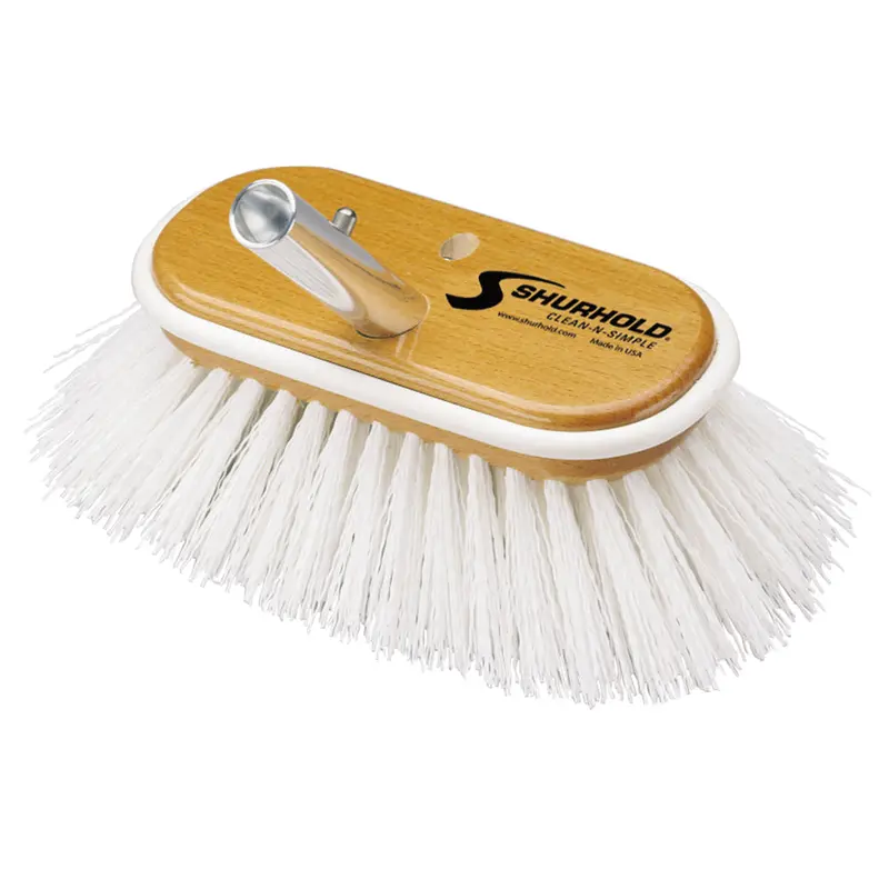 Shurhold 6-Inch Stiff Bristle Deck Brush – Polypropylene Handle & Bristles [950] 1