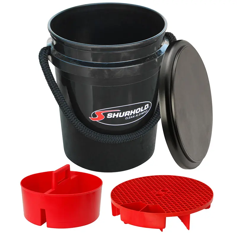 Shurhold One-Bucket Wash System – 5-Gallon Black Bucket Kit [2462] 1
