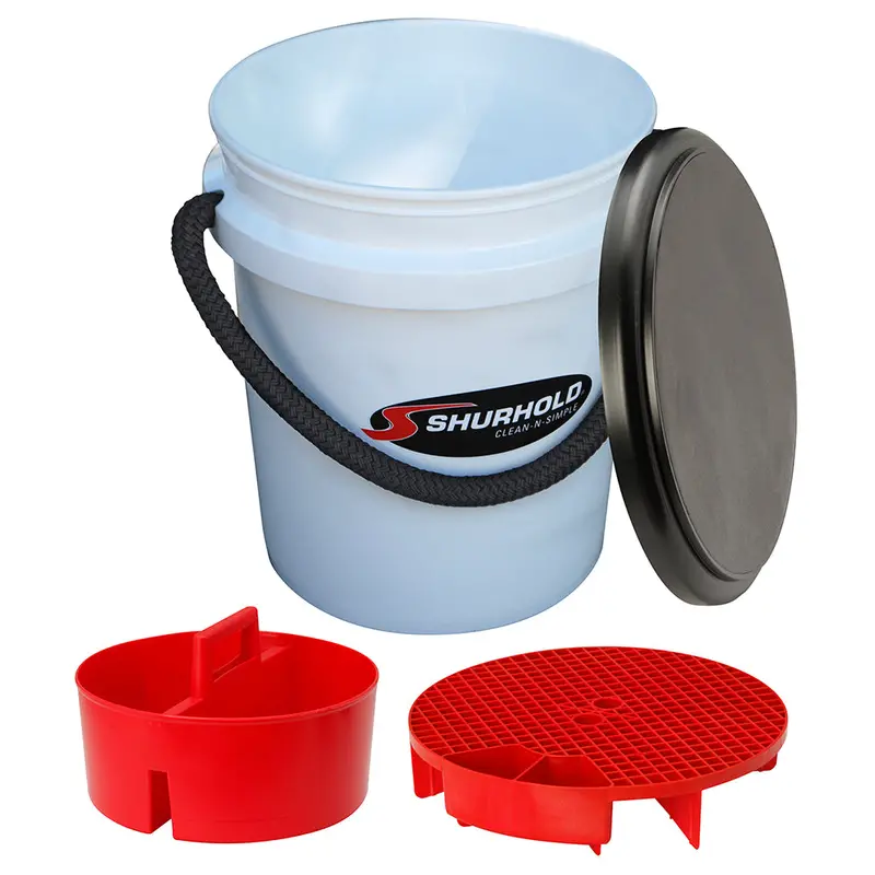 Shurhold One-Bucket Wash System – 5-Gallon White Bucket Kit [2461] 1