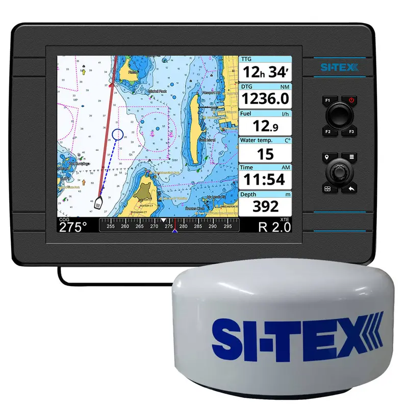 Si-Tex Navpro 1200F Gps Chartplotter With Mds-15 Wifi Module & 20-Inch Hi-Res Radome Radar (Navpro1200Fr) 1
