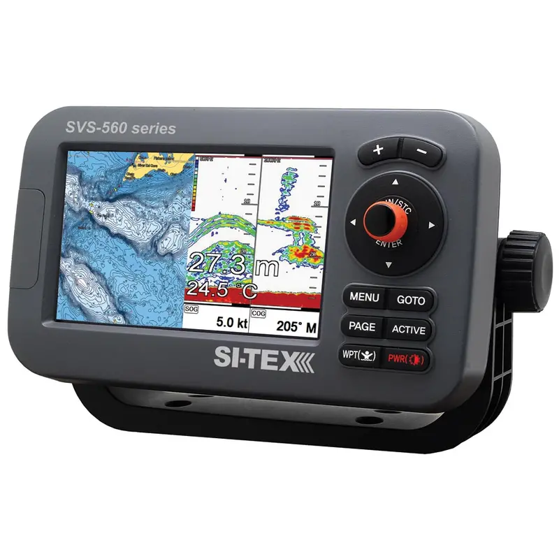 Si-Tex Svs-560Cf 5-Inch Chartplotter – Built-In Gps, Navionics+ Coverage, Color Display 1
