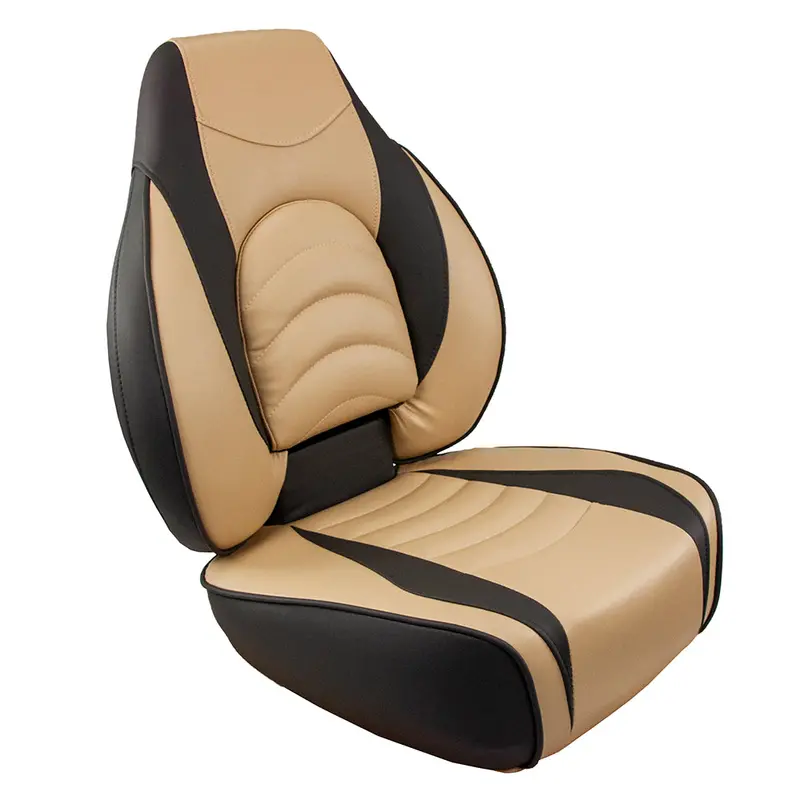 Springfield Fish Pro High-Back Folding Seat – Charcoal And Tan Design [1041684-1] 1