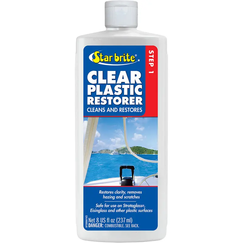 Star Brite Clear Plastic Restorer – Step 1 Deep-Clean Formula – 8 Oz (Model 87208) 1