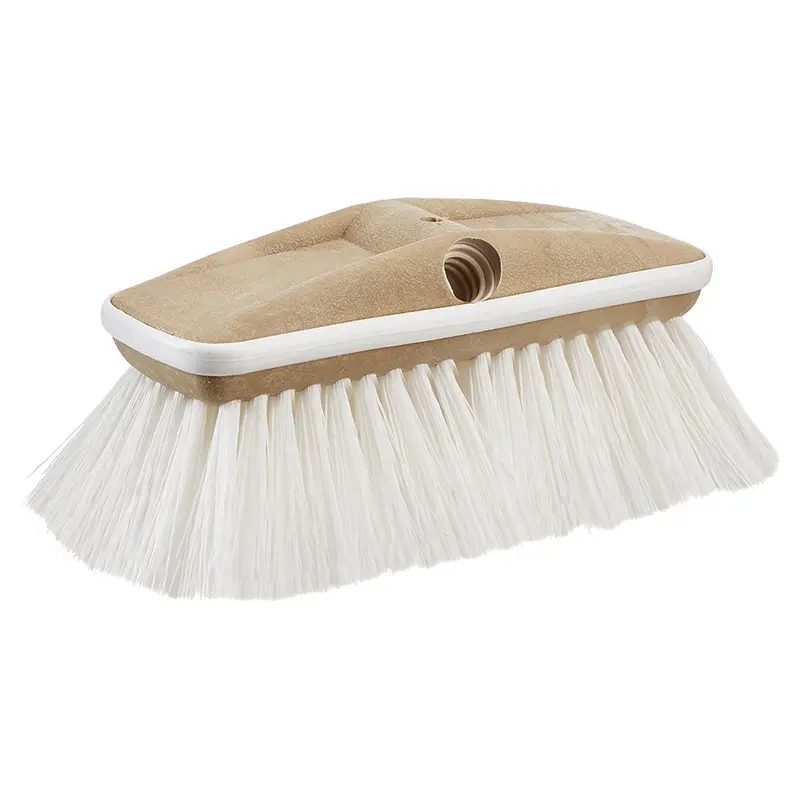 Star Brite Deluxe White Stiff-Bristle 8" Wash Brush – Dual-Connection Head With Bumper Guard (40163) 1