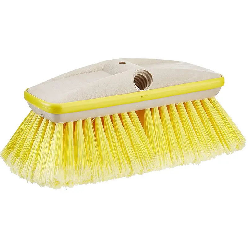 Star Brite Deluxe Yellow Soft 8" Wash Brush – Dual-Connection Gentle Bristles With Protective Bumper (40161) 1