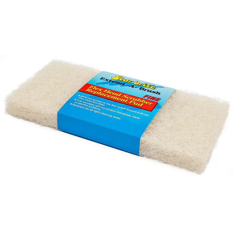 Star Brite Large Fine-Texture White Scrub Pad For Sensitive Surfaces 1