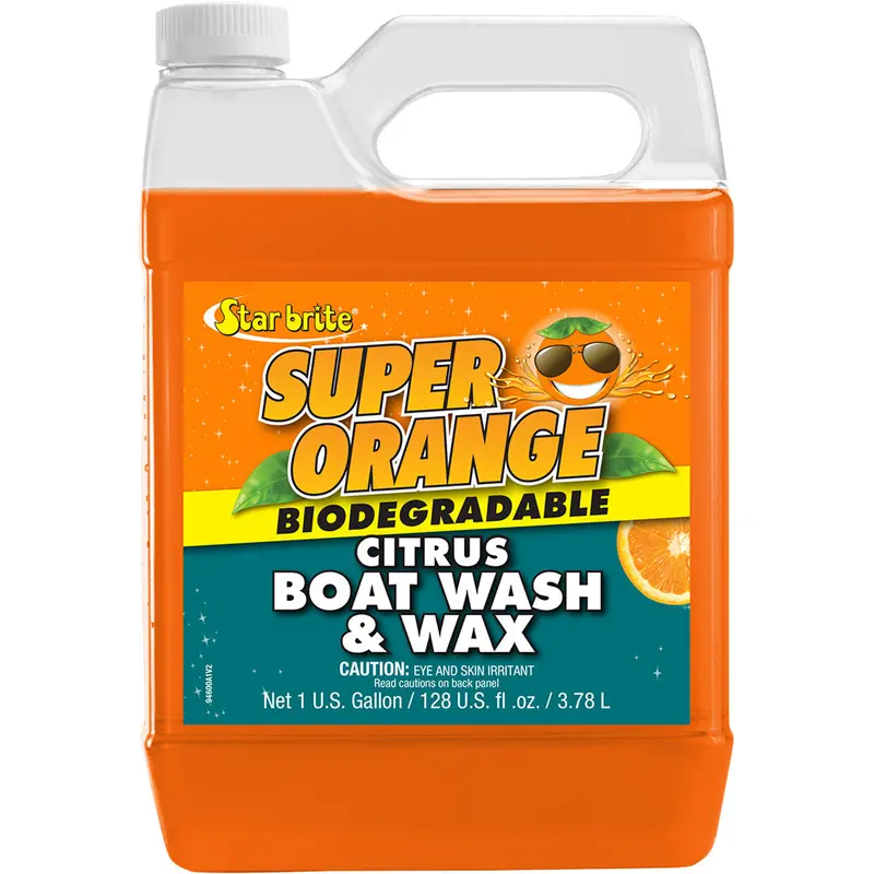 Star Brite Super Orange Boat Wash & Wax – Dual-Action Fresh/Salt Water Cleaner, 1 Gal (94600) 1