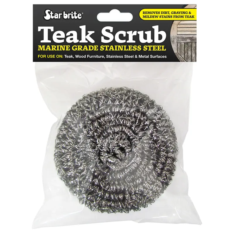Star Brite Teak Scrub – Stainless Steel Marine Cleaning Tool For Natural Wood Decks (88450) 1