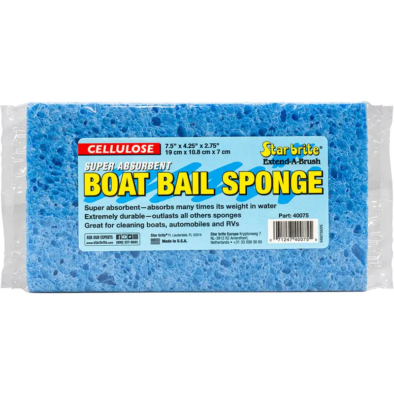 Star Brite Xl Super-Absorbent Cellulose Bail Sponge – 7.5" X 4.25" X 2.75" 1