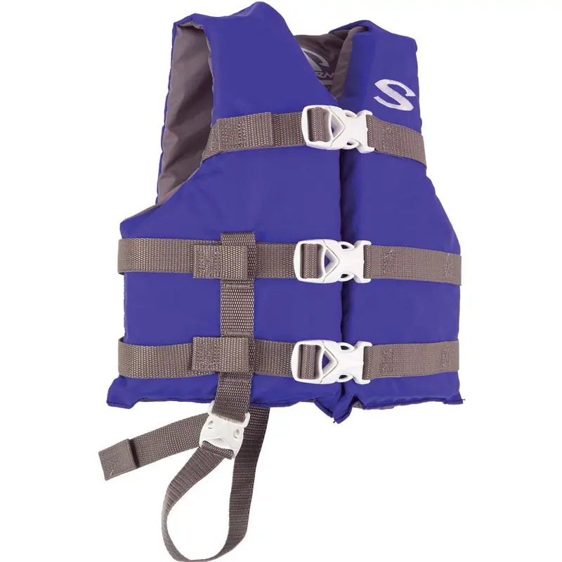 Stearns Classic Child Life Vest – Blue/Grey Pfd For 30–50 Lb Users, Model 2159358 1