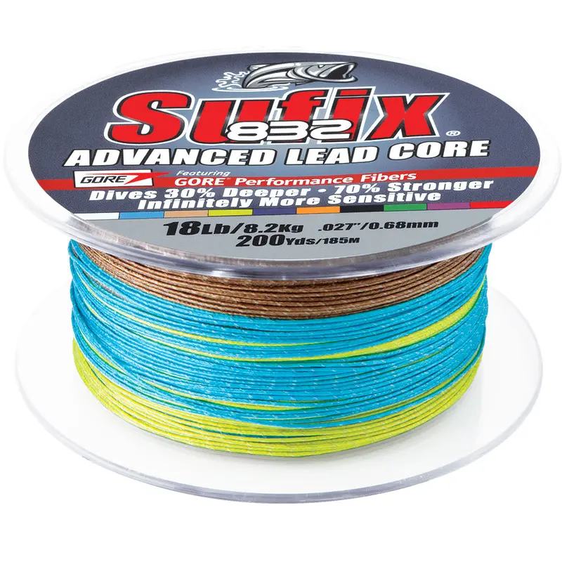 Sufix 832 Advanced Lead Core Fishing Line – 12 Lb, 200 Yards, Color-Coded 1