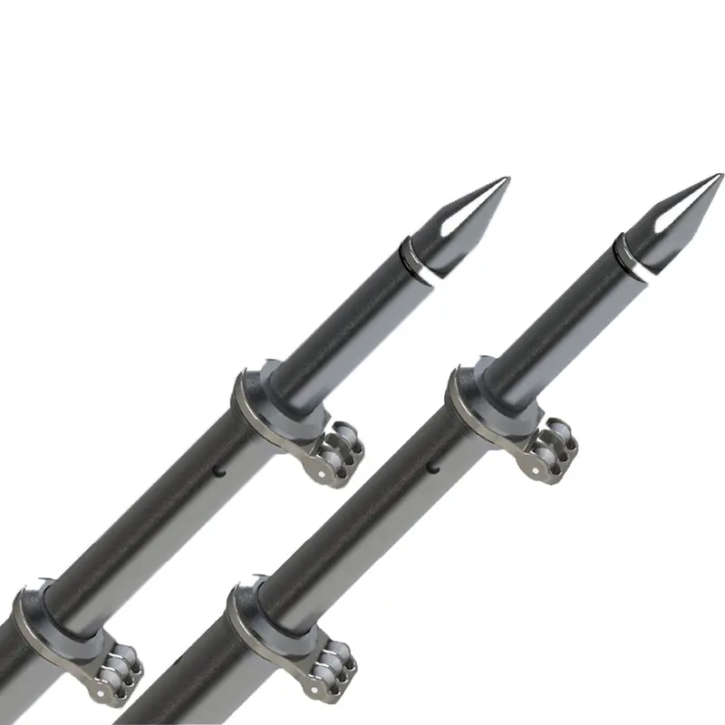 Taco 18-Inch Deluxe Outrigger Poles With Integrated Rollers — Silver/Black Finish [Ot-0318Hd-Bka] 1