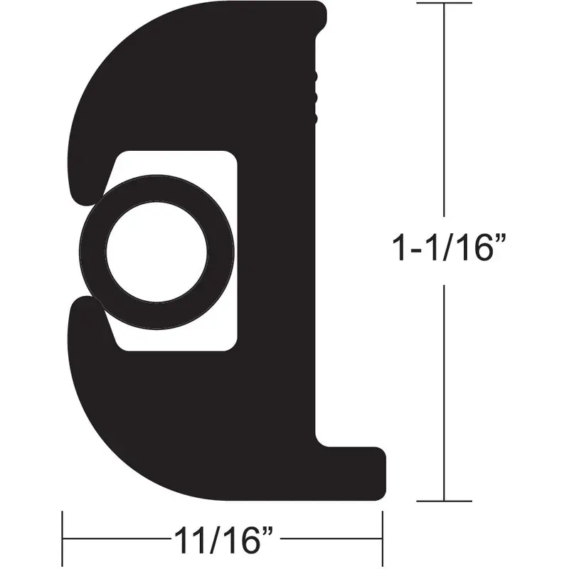 Taco Flex Vinyl 1.06-Inch Black Rub Rail Kit With Black Insert – 50-Foot Length [V11-0809Bbk50-2] 1