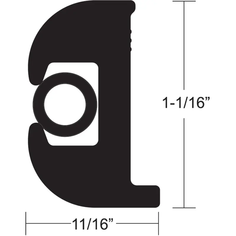 Taco Flex Vinyl 1.06-Inch Black Rub Rail Kit With Black Insert – 70-Foot Length [V11-0809Bbk70-2] 1