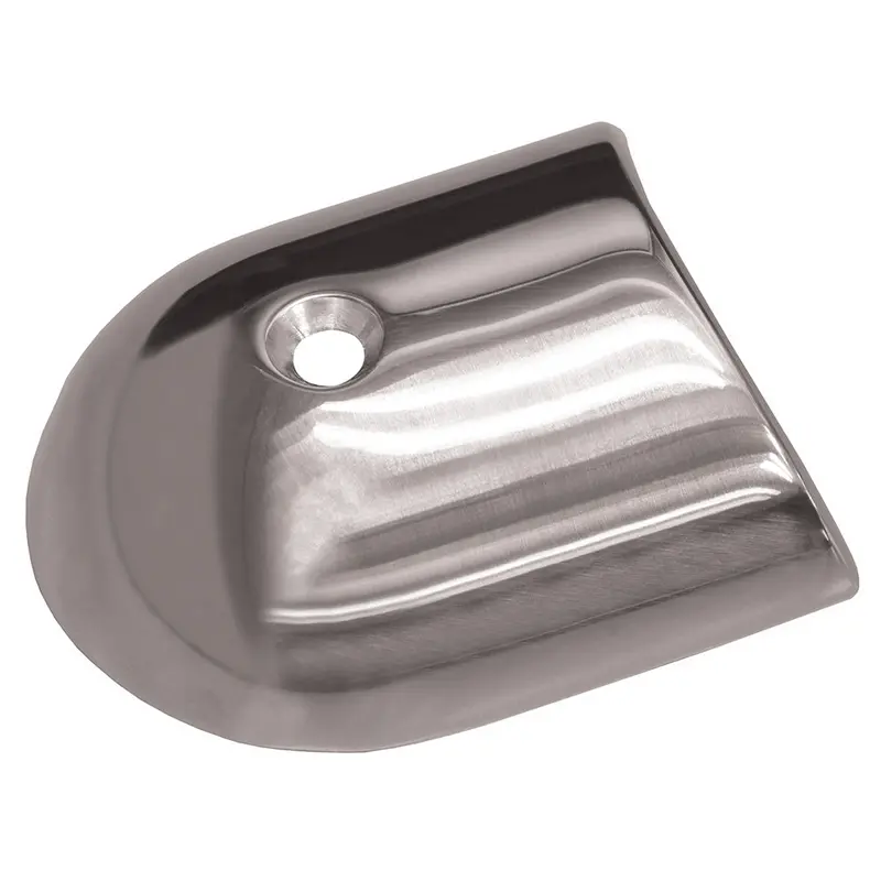 Taco Polished Stainless Steel Rub Rail End Cap — 2-19/64 Inch (F16-0091) 1