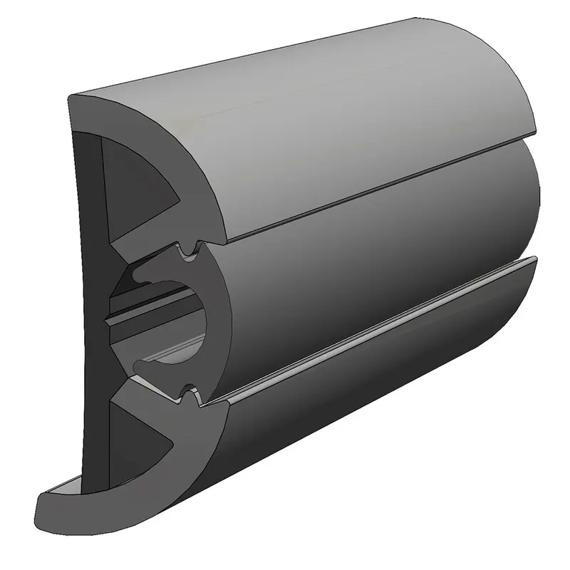 Taco Suproflex 2-Inch Gray Rub Rail Kit With Matching Gray Vinyl Insert – 80-Foot Length [V11-9990Grd80-2] 1