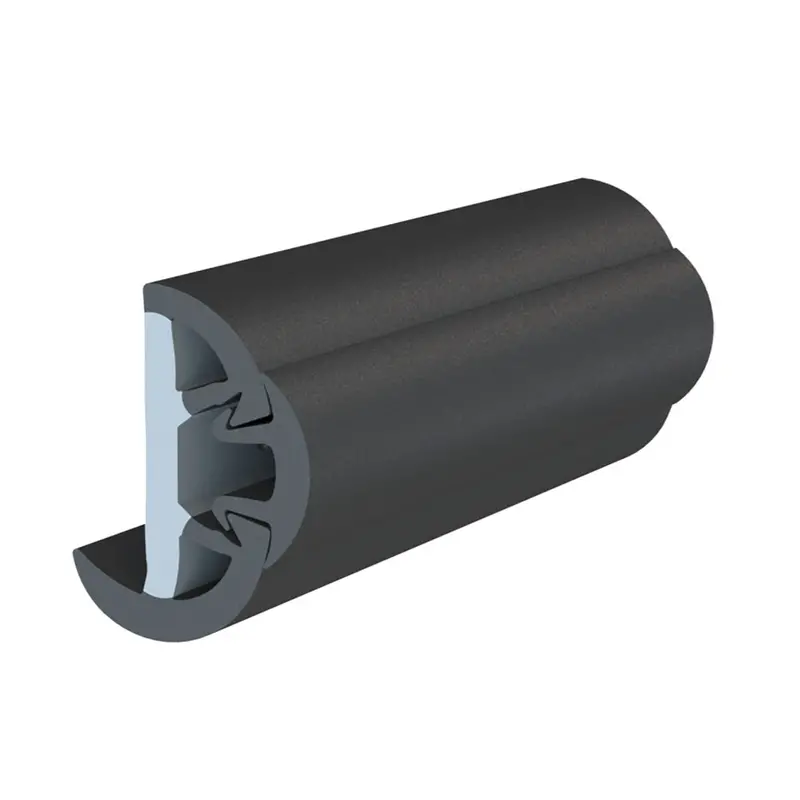 Taco Suproflex Rub Rail Kit – 2"H × 1.25"W × 80' Length, Black With Black Vinyl Insert [V11-9993Bbk80-2] 1