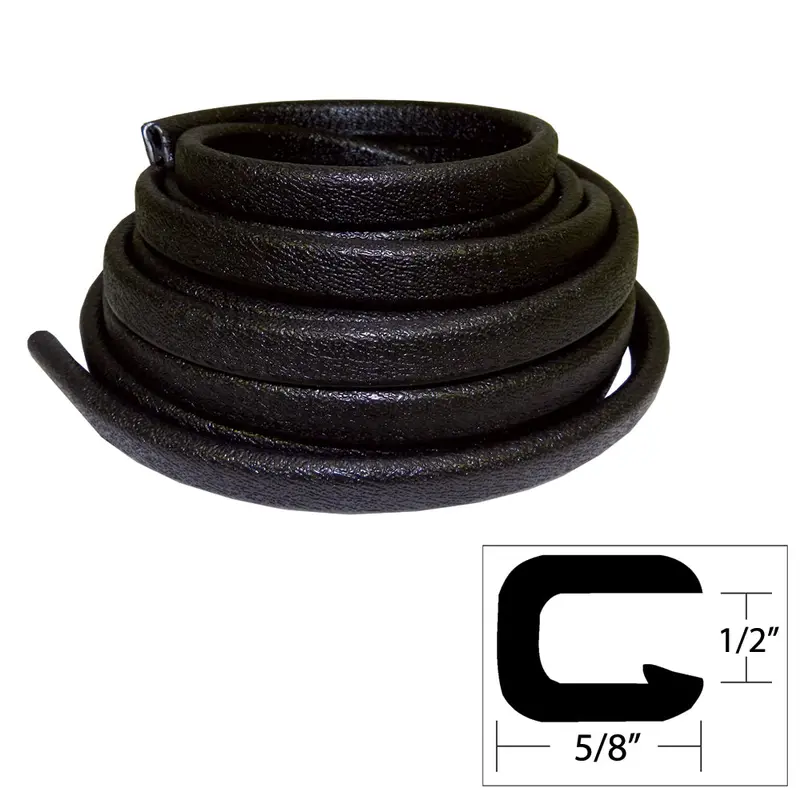 Taco V30-1316B25-1 Flexible Vinyl Trim – 1/2" Slot, Black, 25 Feet Long 1