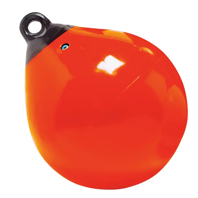 Taylor Made 61143 12-Inch Inflatable Vinyl Buoy – Orange Tuff End Design With Reinforced Handle 1